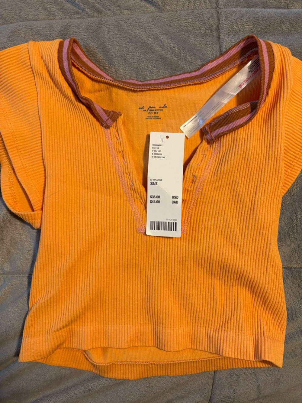 Urban Outfitters Out From Under Women's keep away from fire Seamless CroppeTop